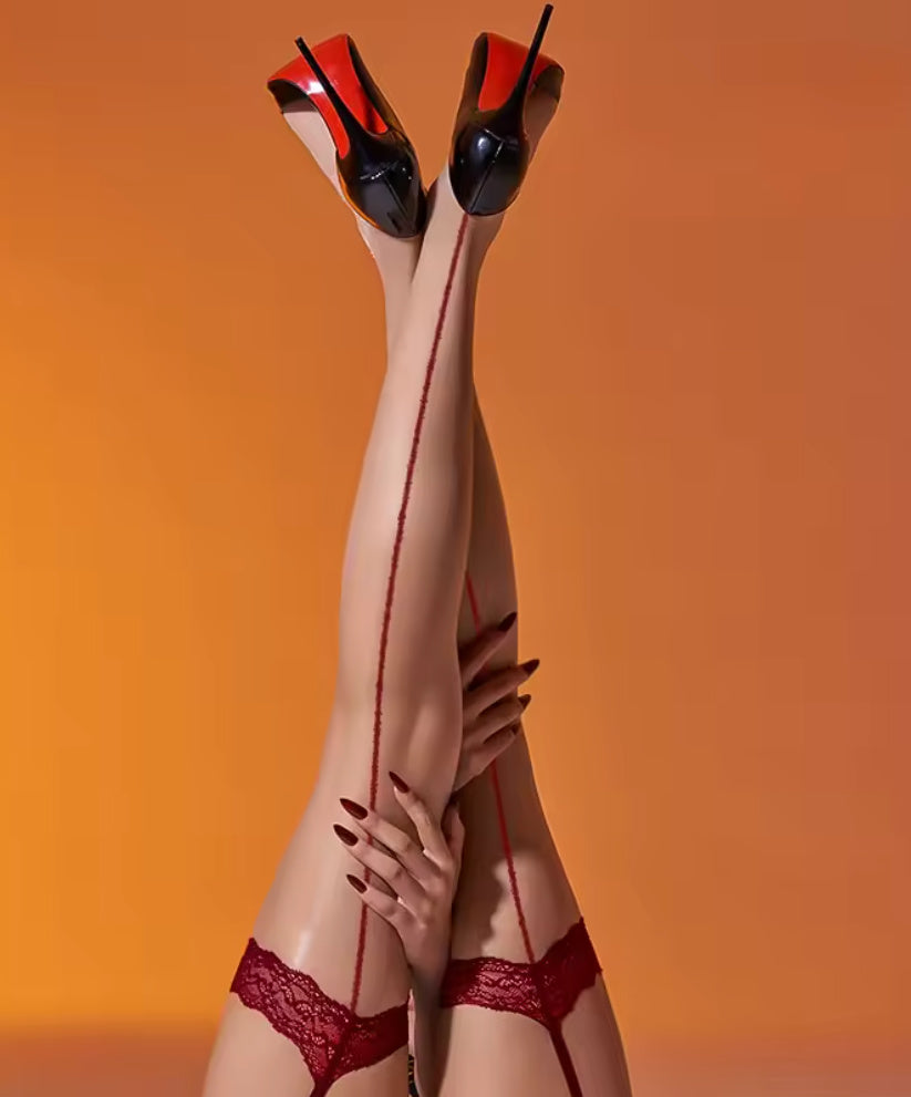 Emmy- the Two Tone Back Seam Stockings 4 Color Ways