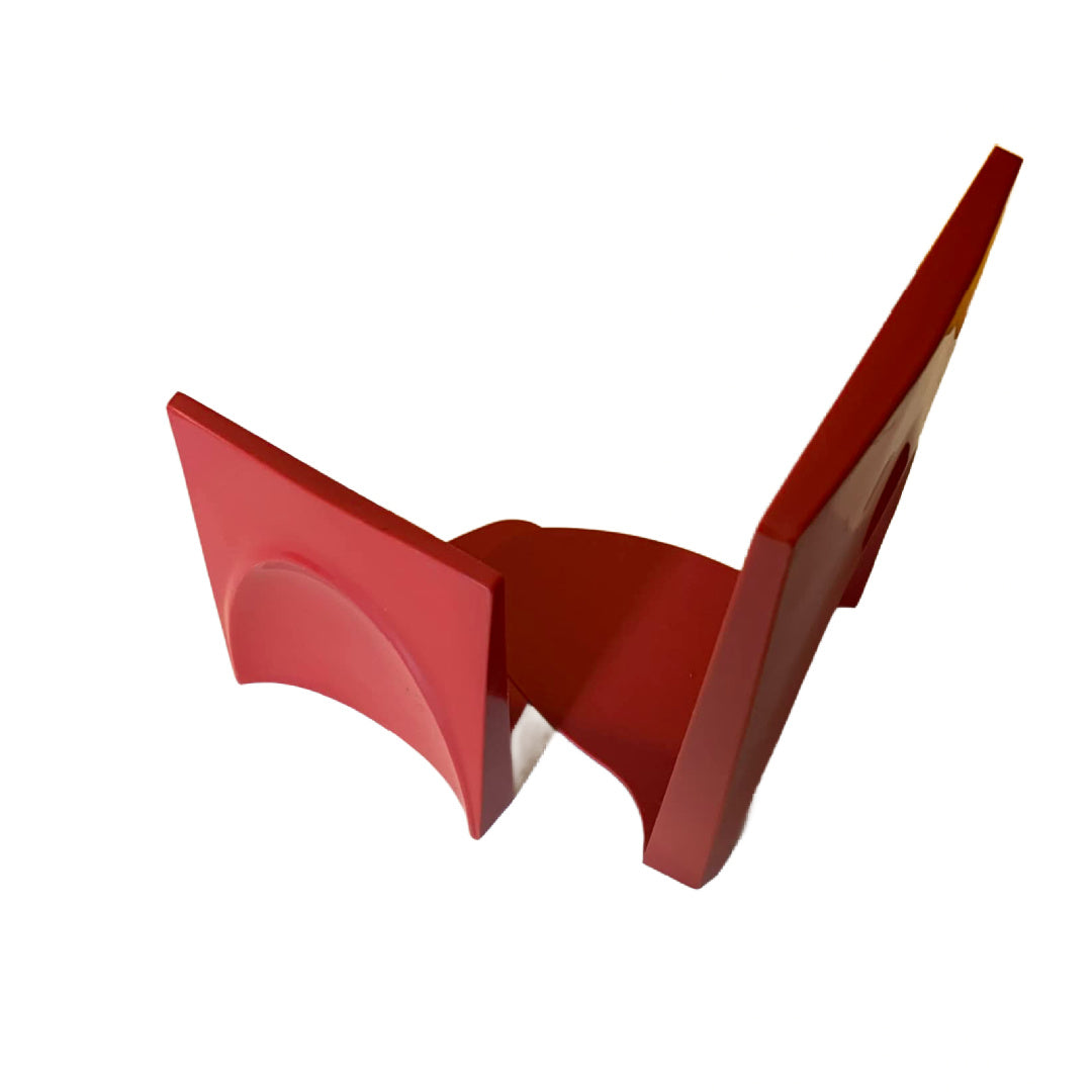 MCM Red Plastic Bookends Set 2 Sizes 1960s