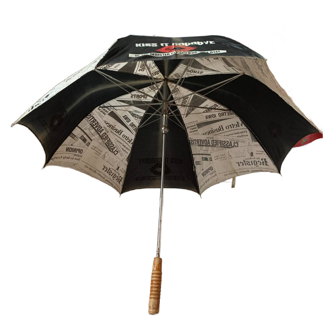 Des Moines Register Print Umbrella circa 1980s