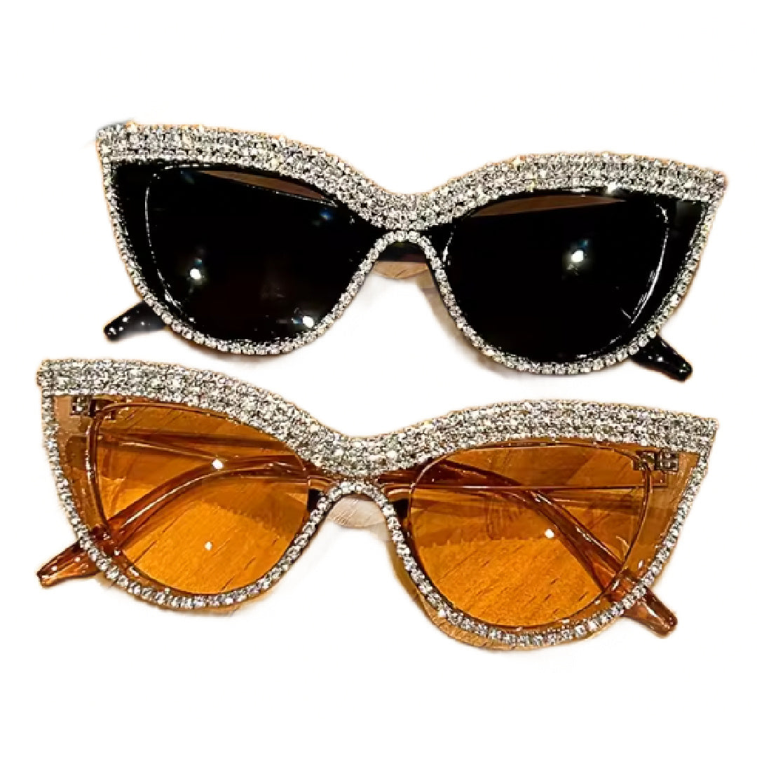 Diana- the Rhinestone Cat Eye Sunglasses 2 Colors