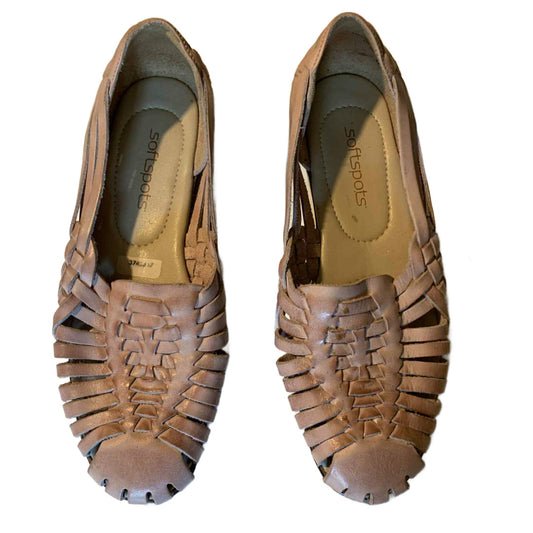 Palest Pink Leather Classic Huaraches circa 1980s sz 6