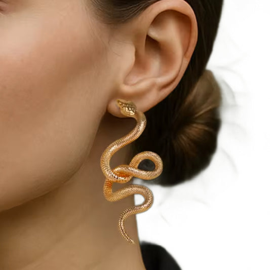Selena- the Coiled Serpent Earrings 2 Colors