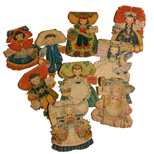 Hallmark Land of Make Believe and Dolls of the Nations Cards Set 8 1940s