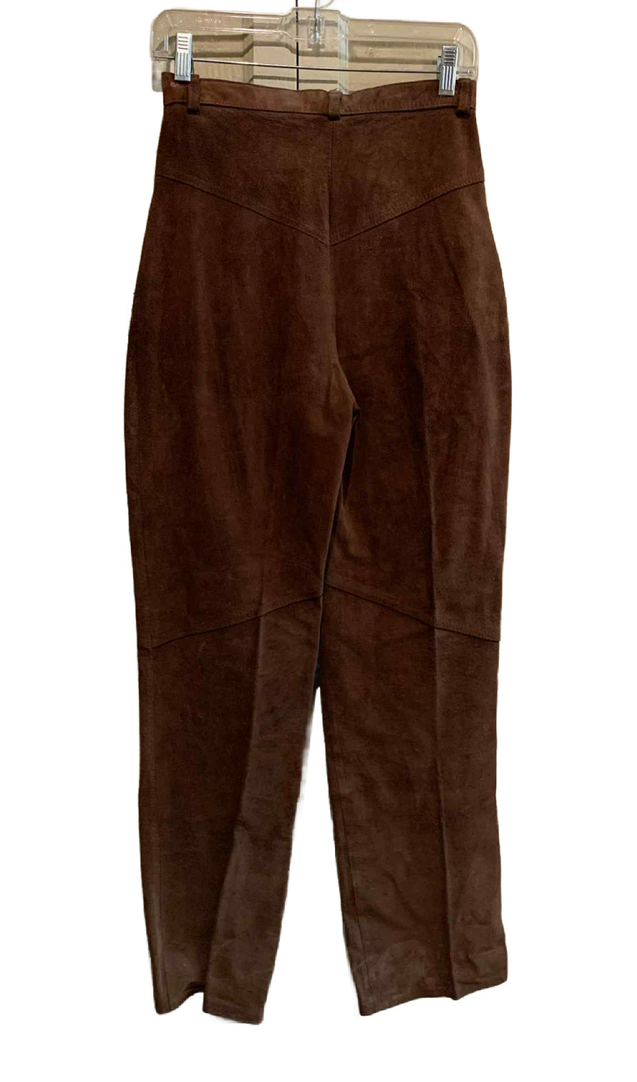 Chocolate Brown Suede High Waist Pants circa 1980s