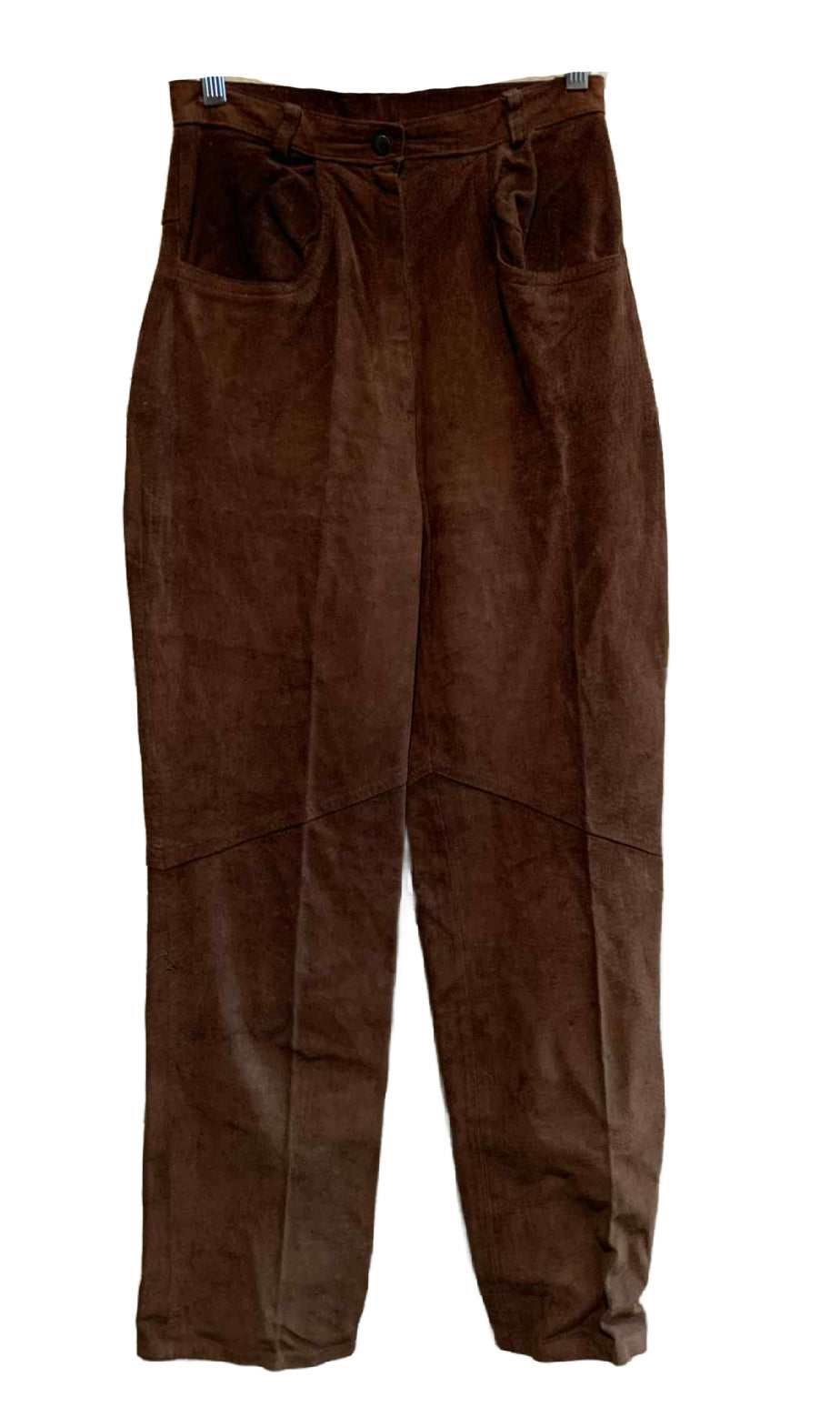 Chocolate Brown Suede High Waist Pants circa 1980s