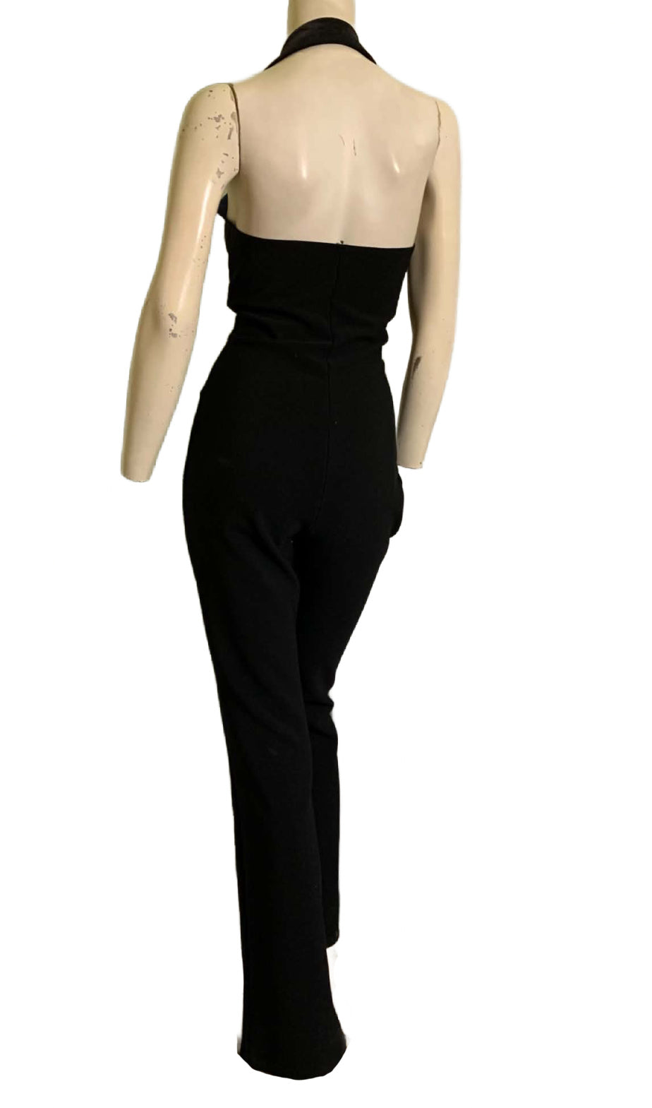Black Halter Top Pantsuit circa 1990s