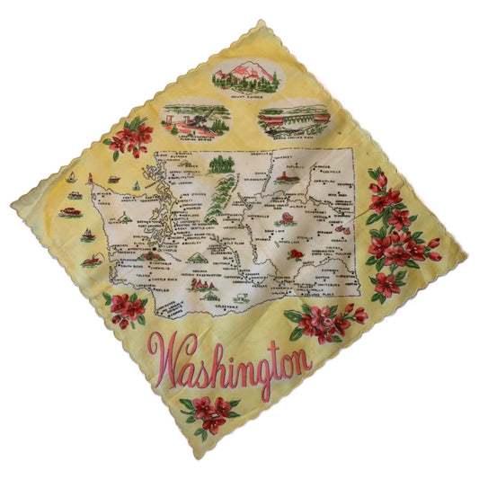 Washington State Cotton Handkerchief circa 1940s
