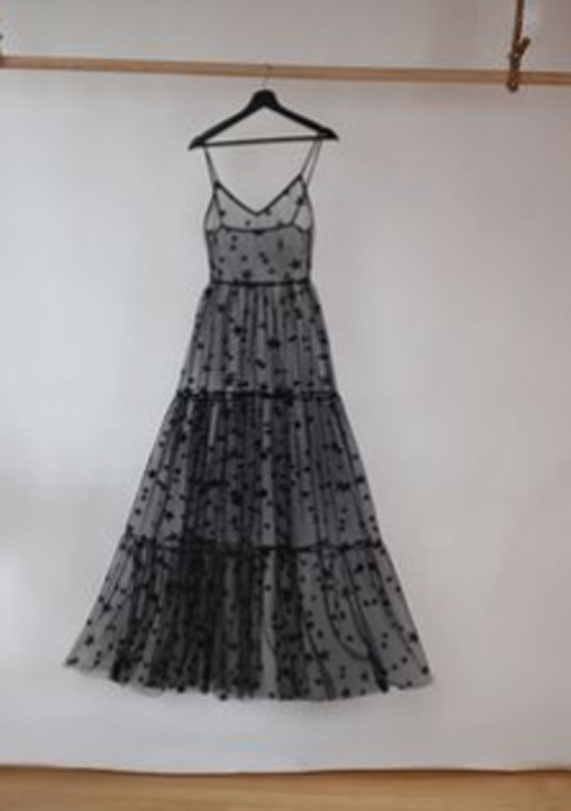 White star outlet mesh dress