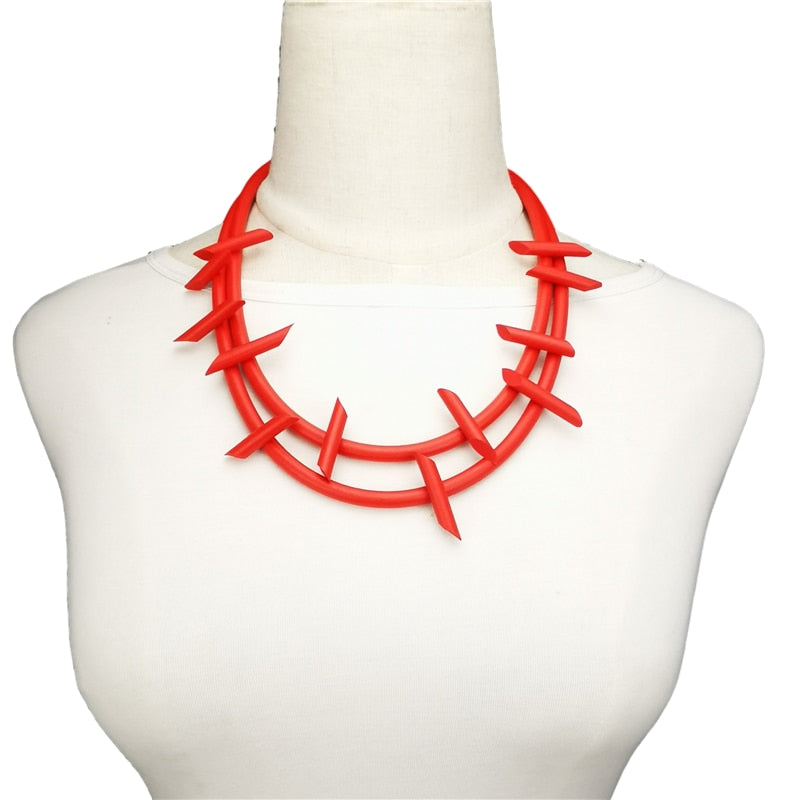 Barbed- the Rubber Barbed Wire Jewelry Collection Necklace Bracelet Earrings 5 Colors Ways