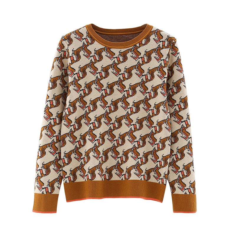 Unicorn- the Escher Style Unicorn Design Sweater – Dorothea's Closet ...