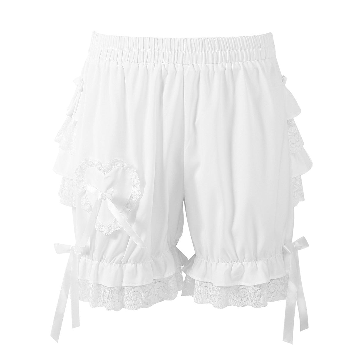 Vanilla Lace Bloomer Shorts In Off White