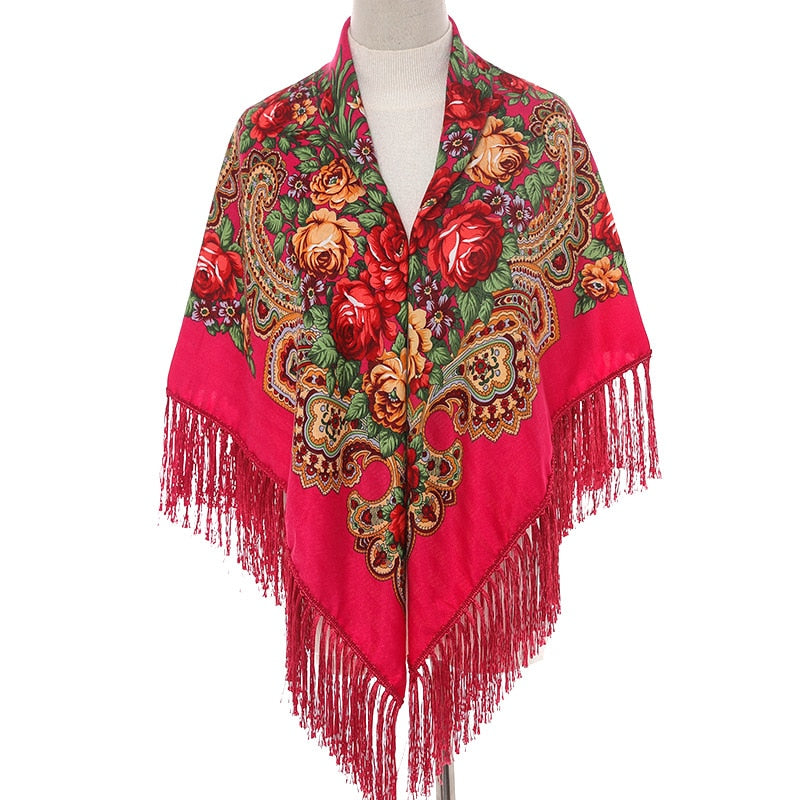 Keyed- Piano Shawl Style Fringed Scarf Shawl 18 Color Ways