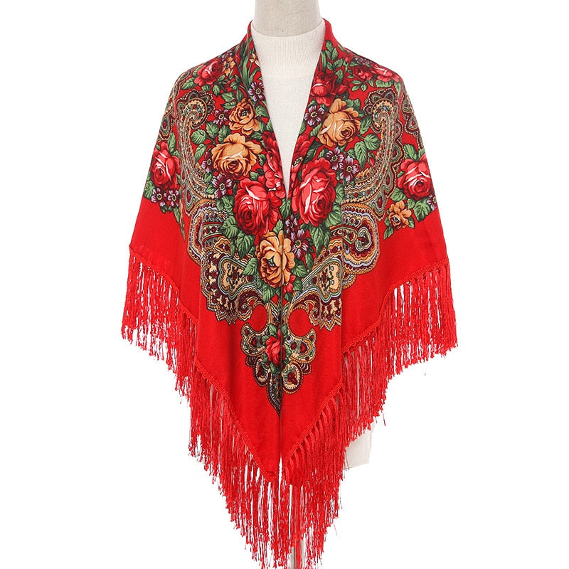 Keyed- Piano Shawl Style Fringed Scarf Shawl 18 Color Ways