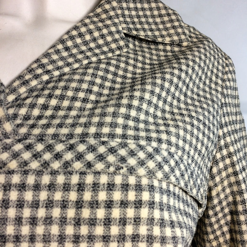 Warm Khaki and Grey Plaid Wool 2 pc Dress Set circa 1950s as is ...
