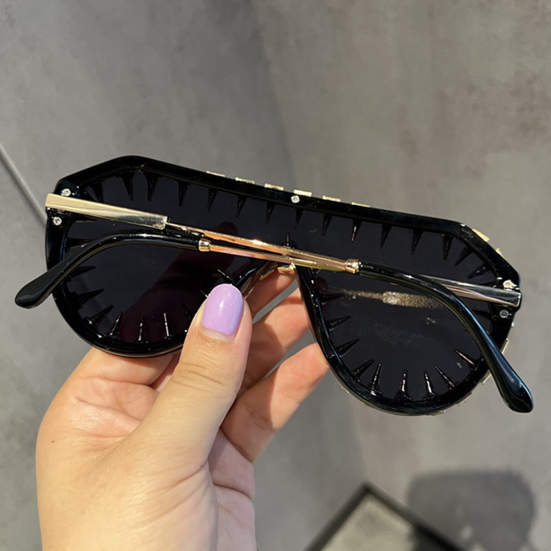 Fangs- the Rhinestone Spiked Frame Sunglasses 4 Colors