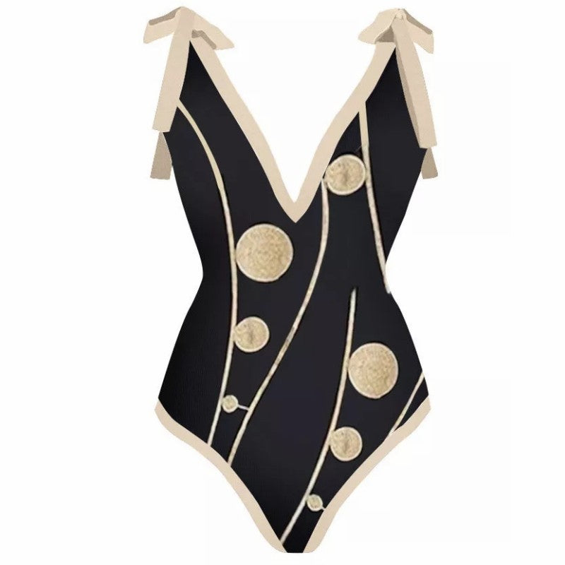 Deco- the Art Deco Moon Swimsuit or Sarong