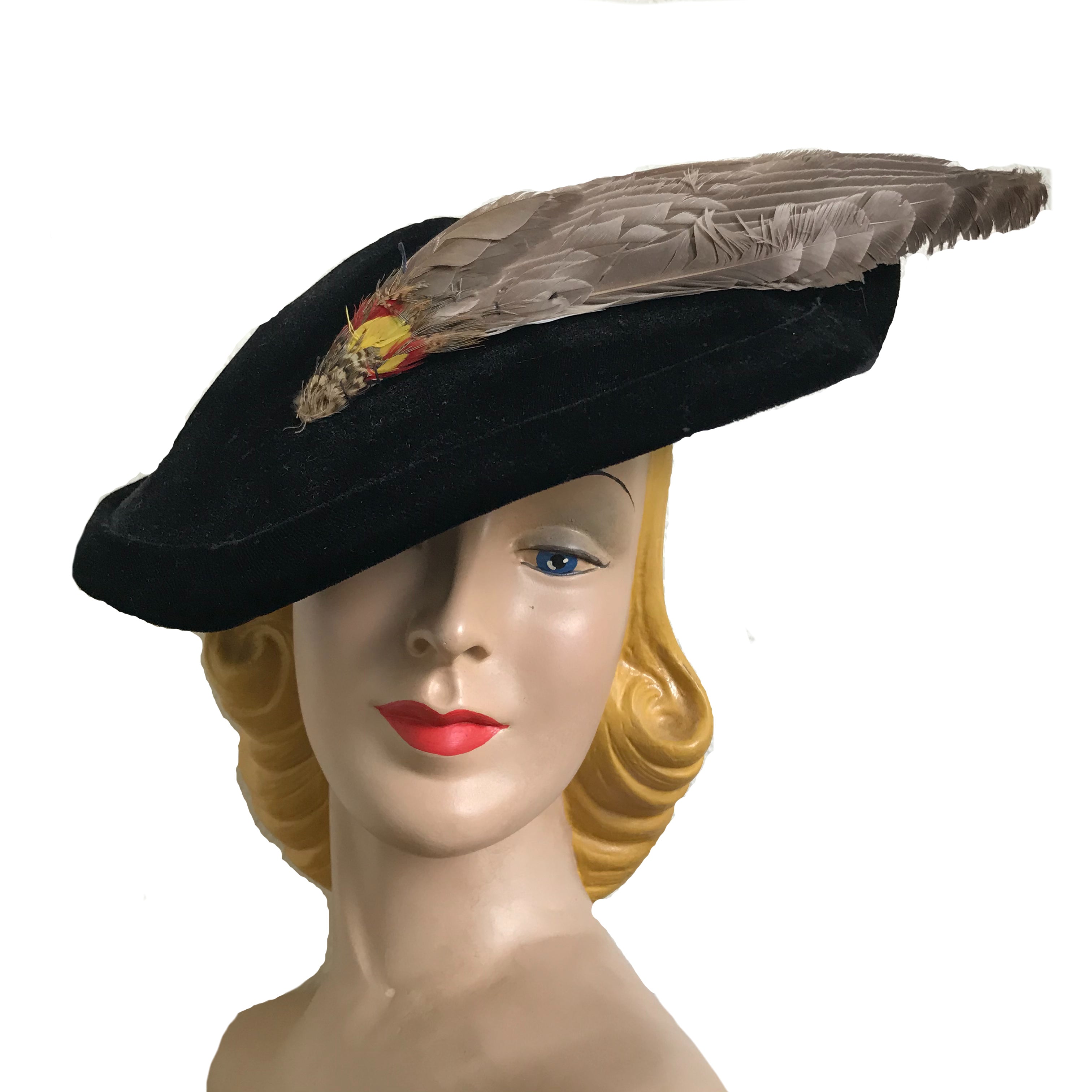 Cawley Pleat Hat in Vintage Heather/Maize