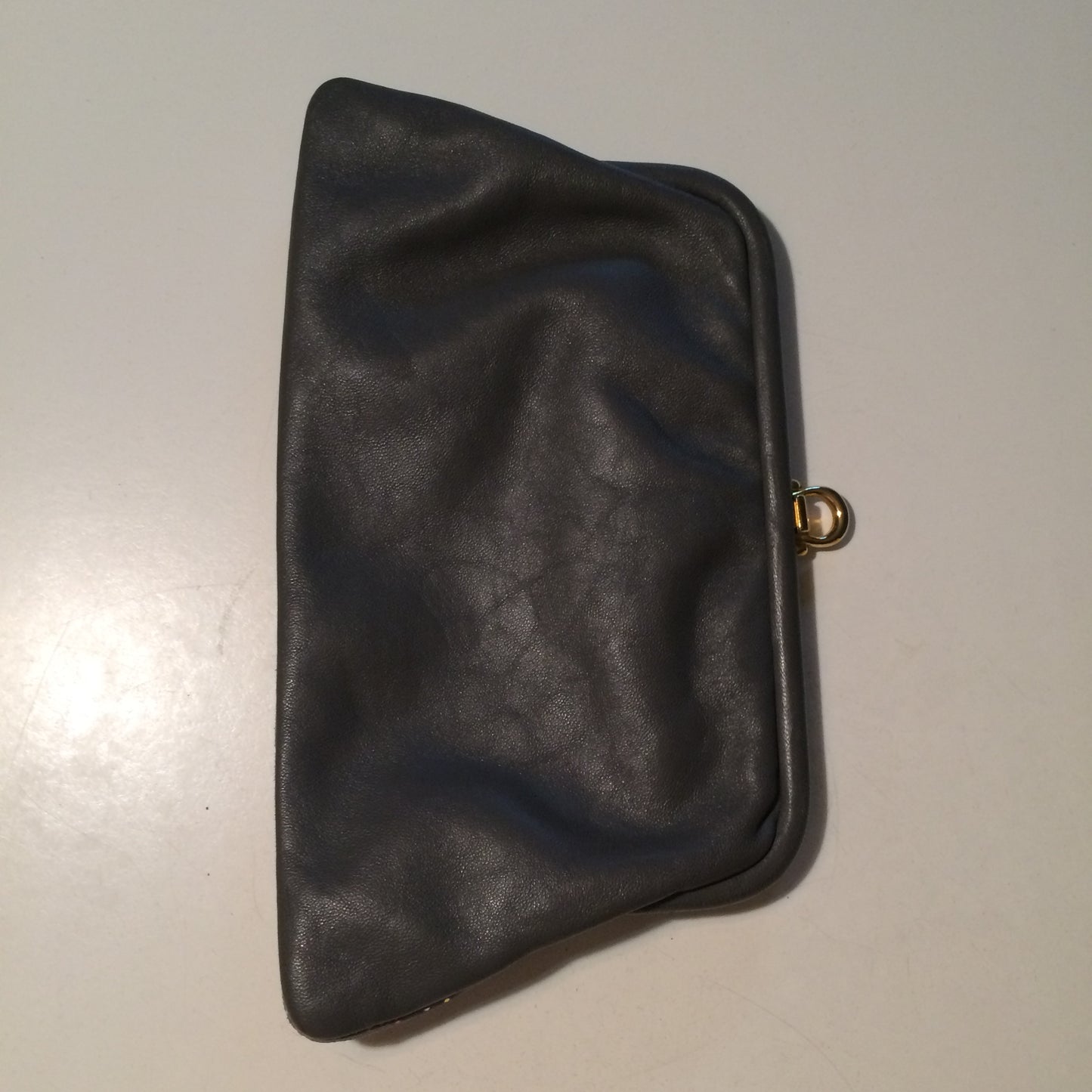 Rainbow Shimmer Grey Suede Clutch Style Handbag circa 1970s – Dorothea ...