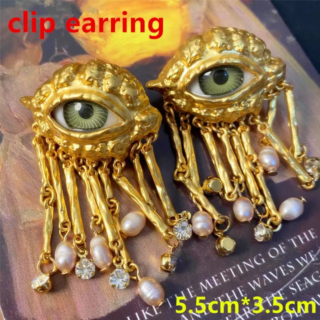 Schiap- the Surrealist Eye (and Nose!) Shaped Earrings and Ring