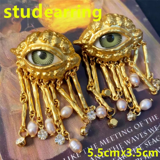 Schiap- the Surrealist Eye (and Nose!) Shaped Earrings and Ring