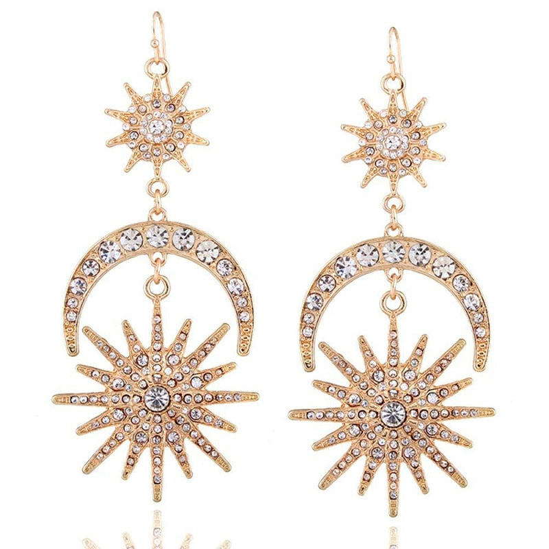 Andromeda- the Starry Celestial Halo Crown and Earrings