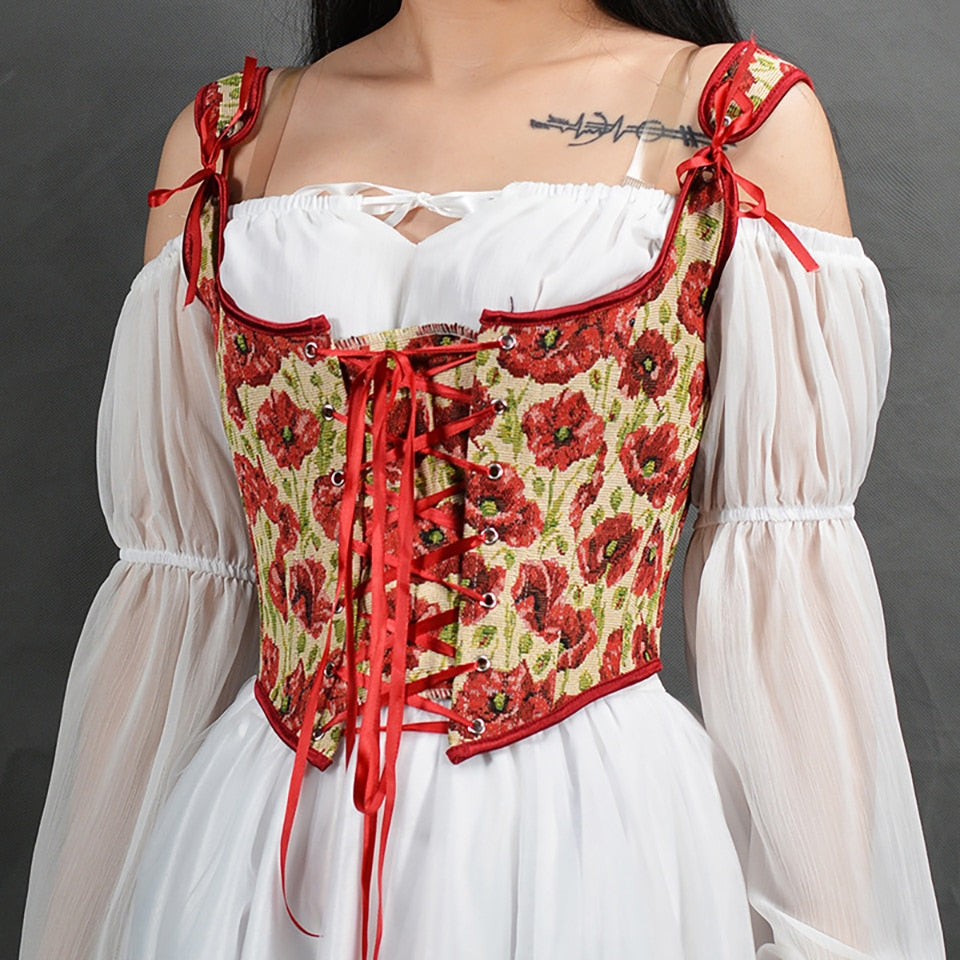 Cinched- the Folkloric Medieval Inspired Lace Front Corset Top 4