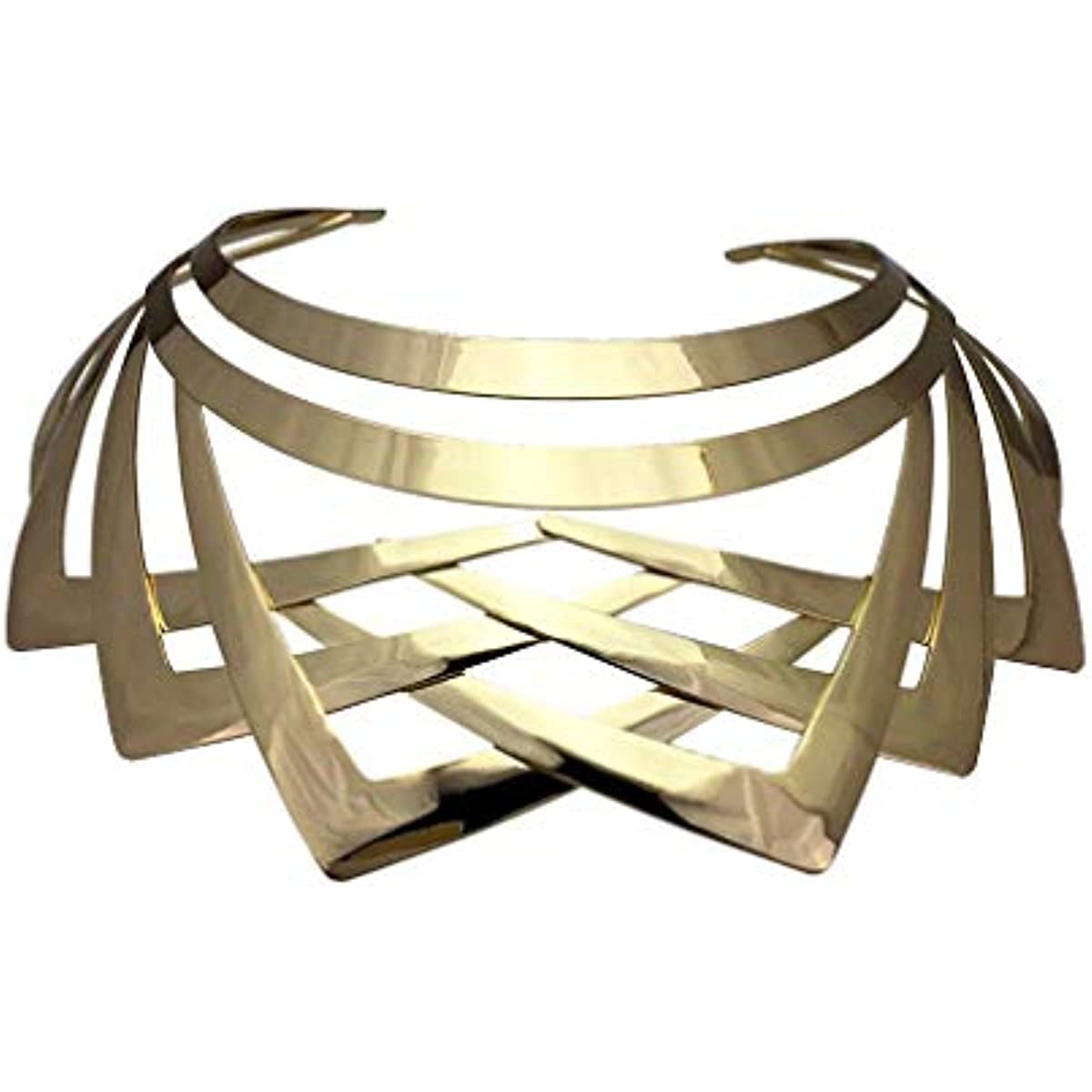 Angles- the Metal Artwork Collar Necklace 2 Colors