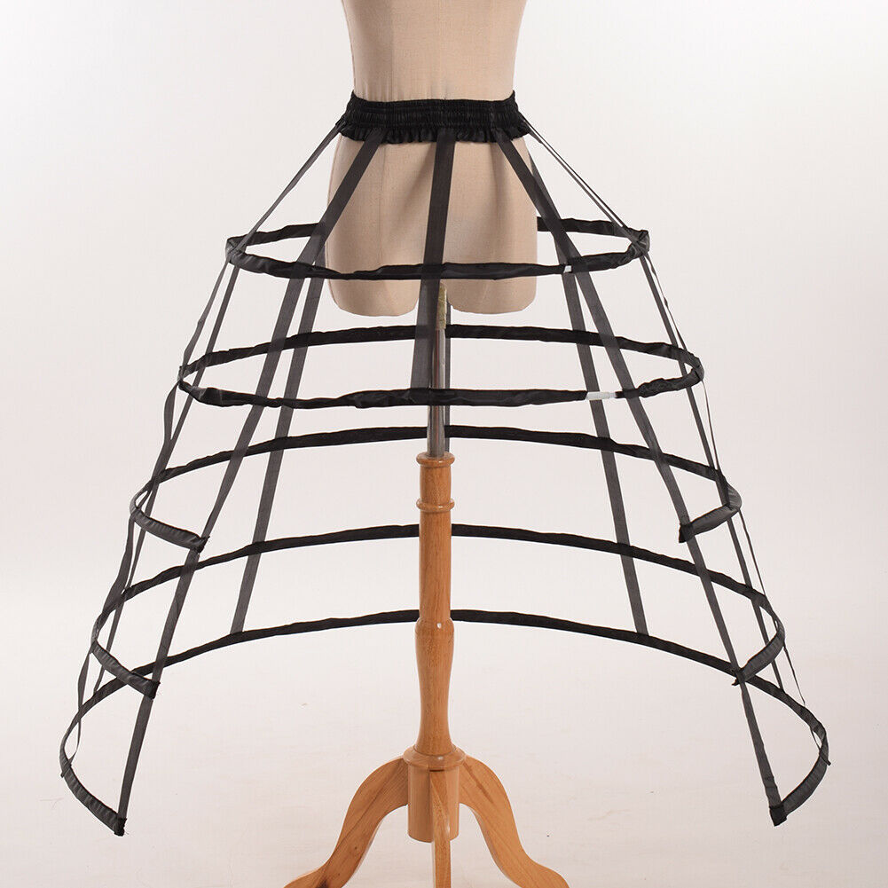 Caged- the Fabric Covered Wire Cage Hoop Skirt Petticoat 2 Colors 2 Styles