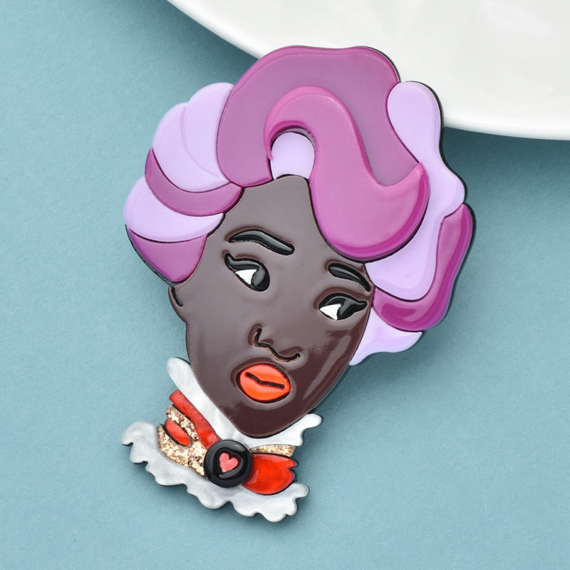 Charlotte- the Regal Queen Acrylic Brooch