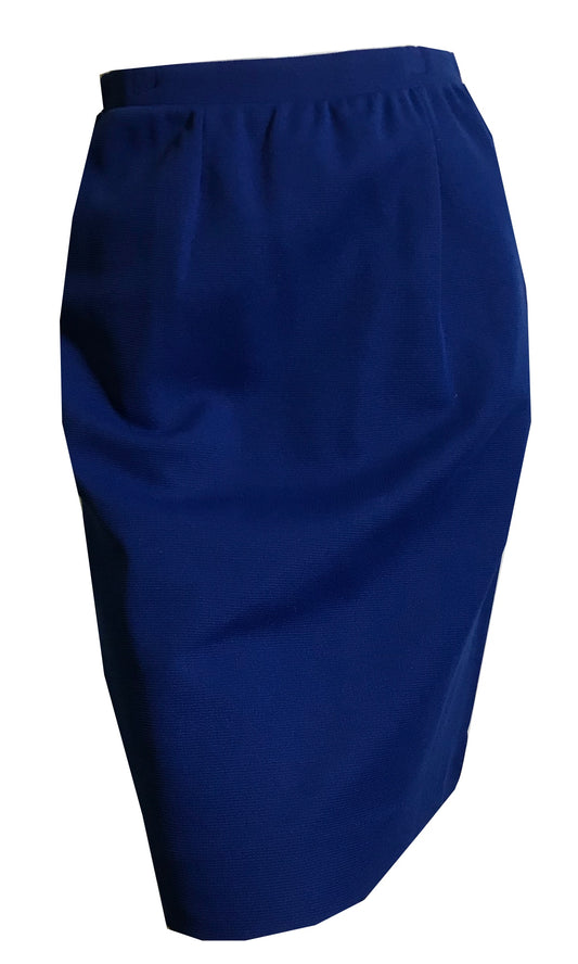 Cobalt Blue Poly Knit Mini Skirt circa 1960s
