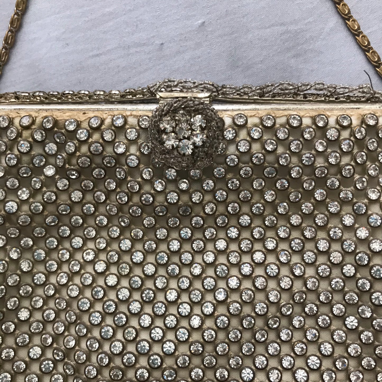 Ivory Evening Bag Handbag Sparkling Rhinestones circa 1930s