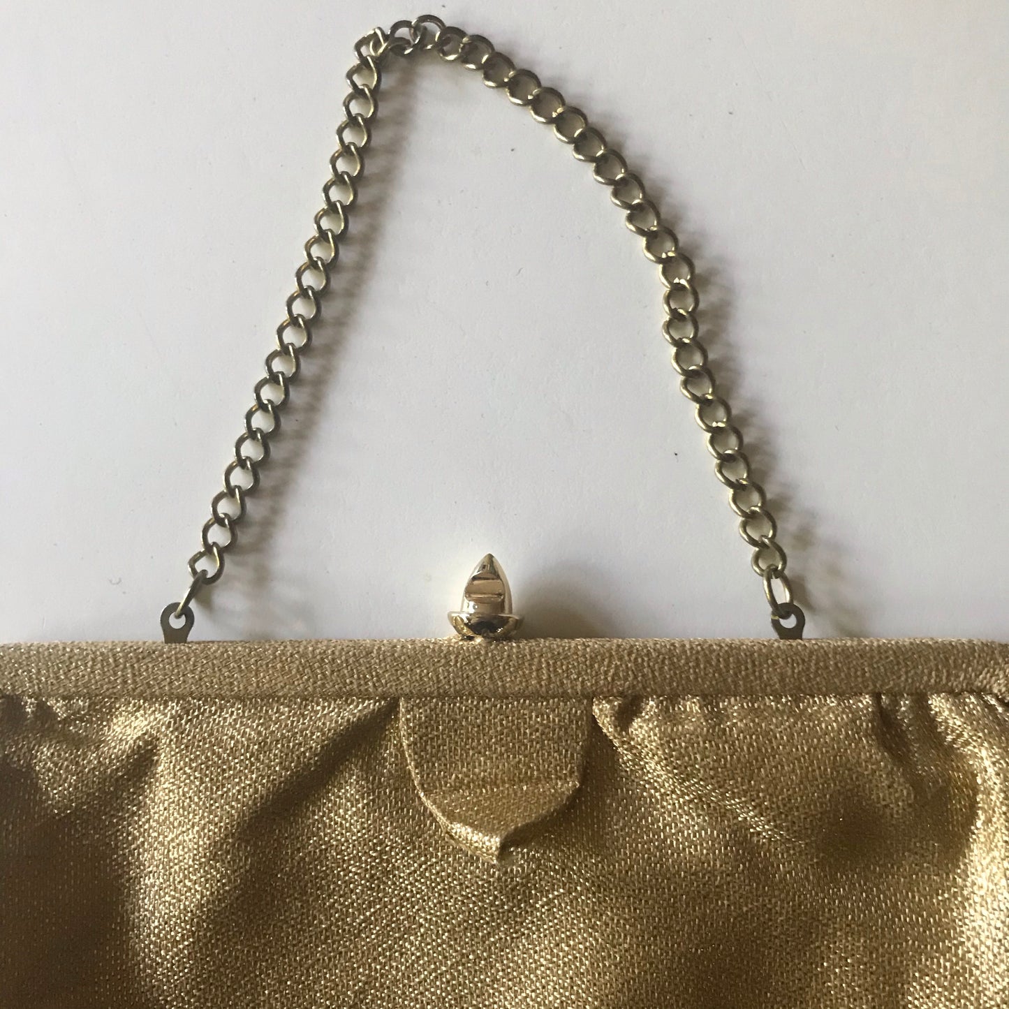 Golden Girl Metallic Evening Bag with Chain Strap circa 1950s
