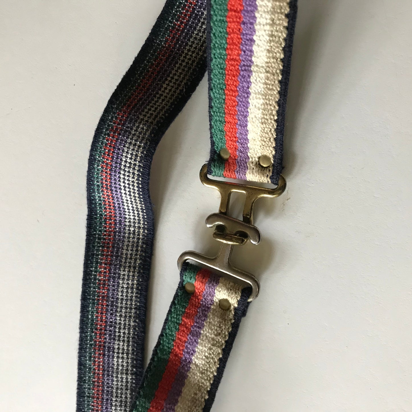 Multicolor Elastic Metal Clasp Belt circa 1980s