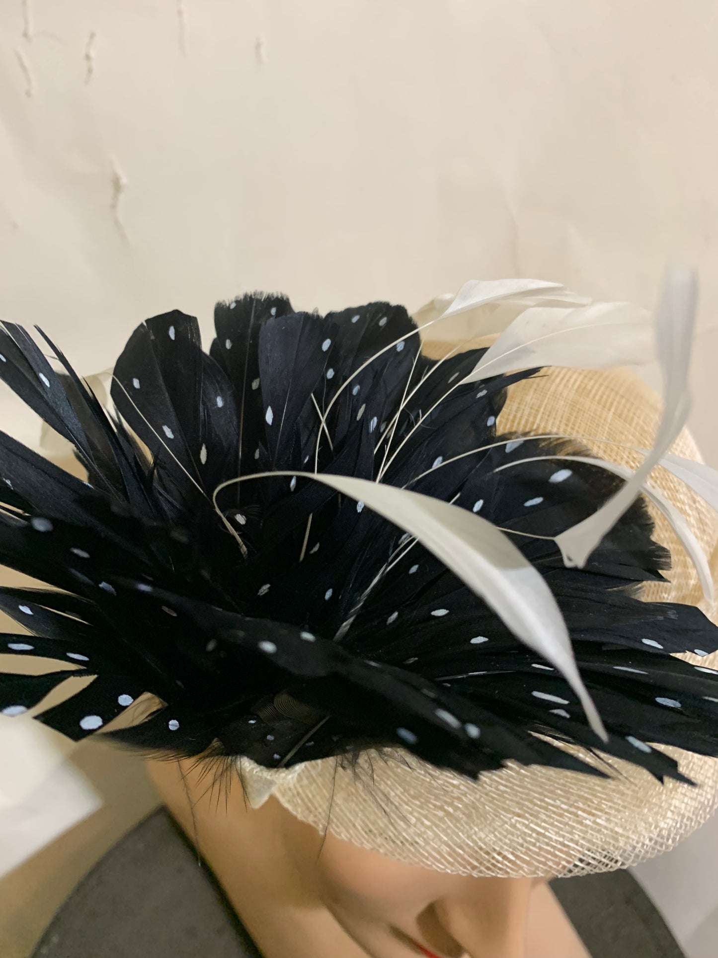 Modern Does 1920s Sisal Hat with Feather Plume